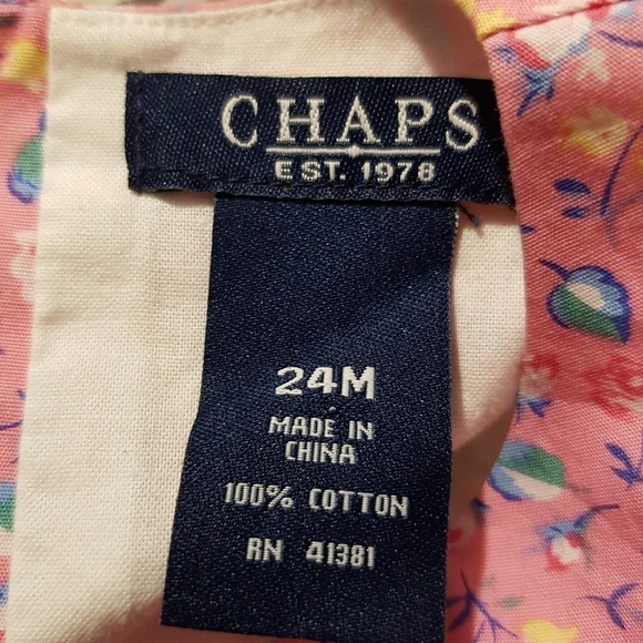 Chaps girls 24 months floral lined dress  NWT - Picture 4 of 5